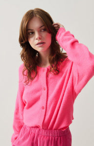 DAM19E DAMSVILLE CARDIGAN - FLURO ROSE - AMERICAN VINTAGE