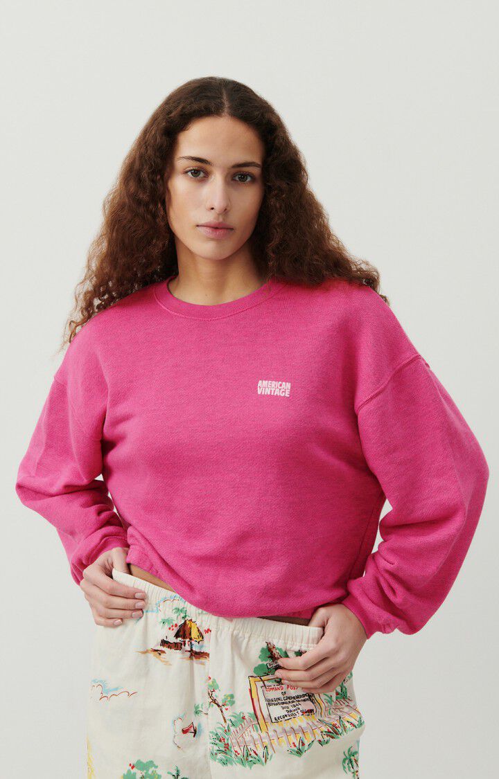 DOV03B DOVEN SWEATSHIRT - OVERDYED FUCHSIA - AMERICAN VINTAGE