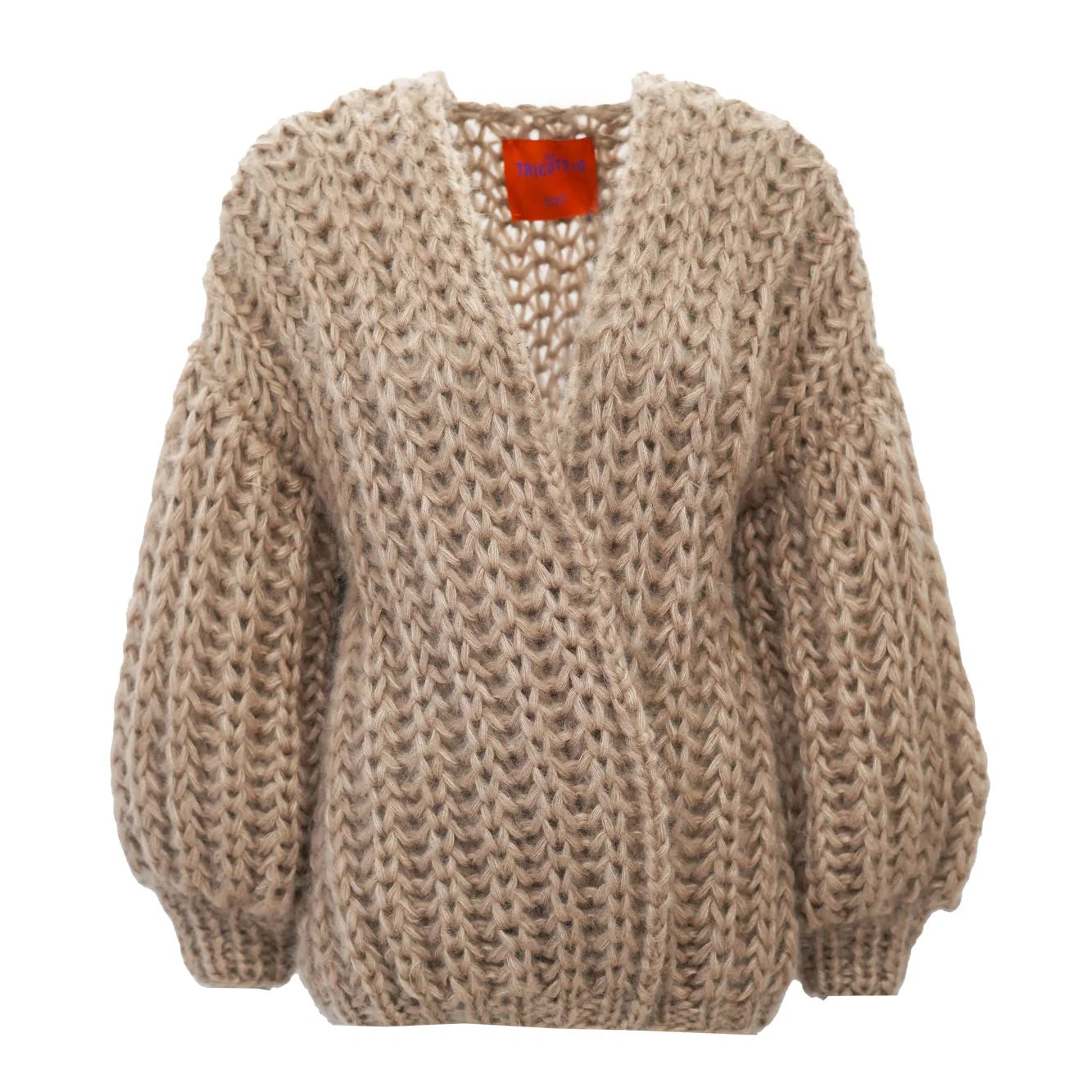 AUDREY RIB CARDIGAN - BEIGE - LES TRICOTS D'O