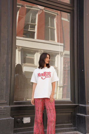 NEW YORK OVERSIZED TEE  - WHITE - MAKU
