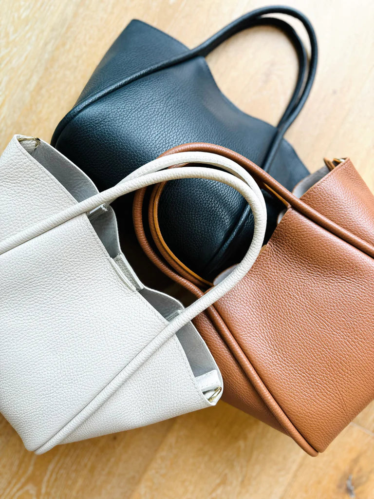 KRISTA BAG - CREAM LEATHER - BY STUDIO ZEE