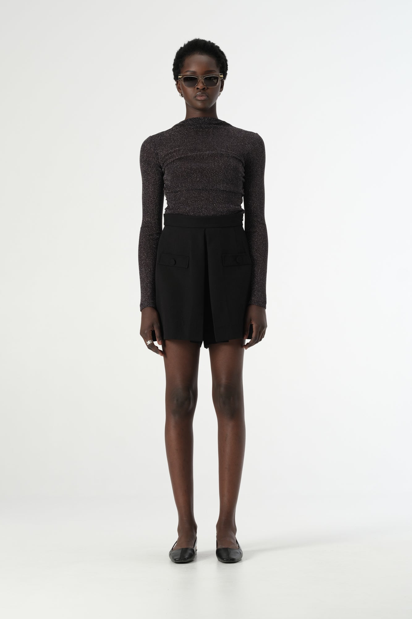 ELM TOP - BLACK LUREX - ELKA COLLECTIVE