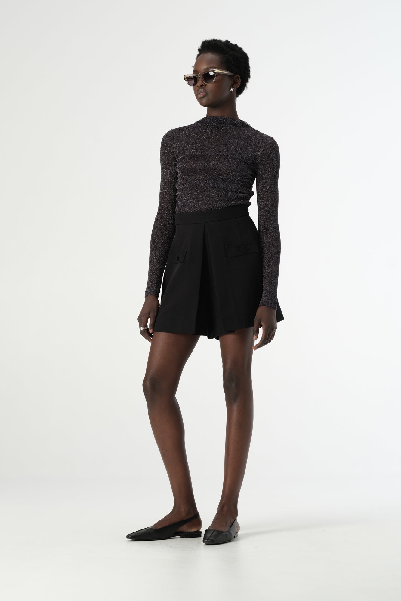 ELM TOP - BLACK LUREX - ELKA COLLECTIVE