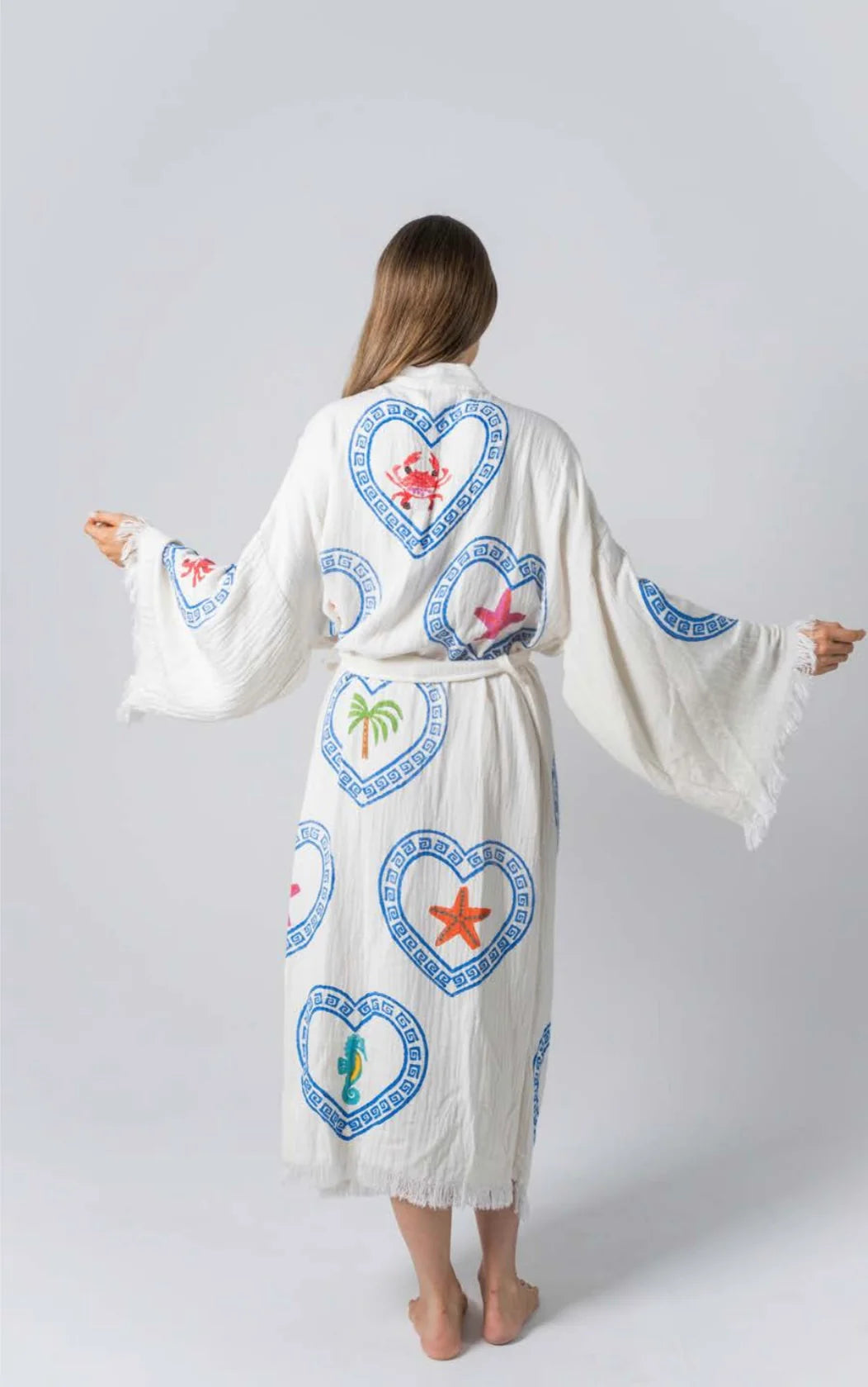 LONG ROBE PALM - NATURAL / MULTI MOTIF - CIE CIE