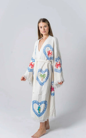 LONG ROBE PALM - NATURAL / MULTI MOTIF - CIE CIE