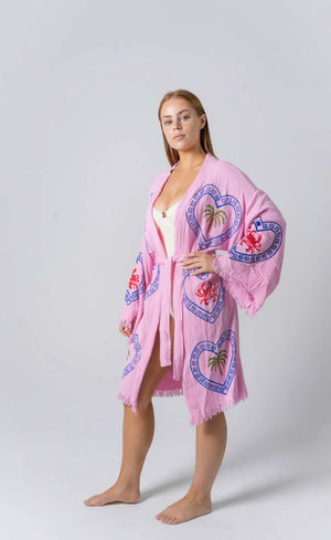 MIDI ROBE PALM TREE/ SEA STAR - ORCHID BLOOM - CIE CIE