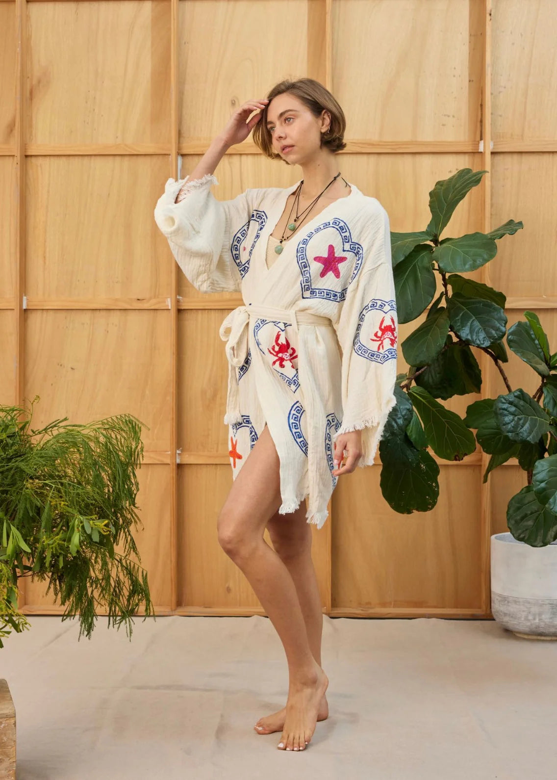MIDI ROBE  CRAB/ SEA STAR - NATURAL - CIE CIE