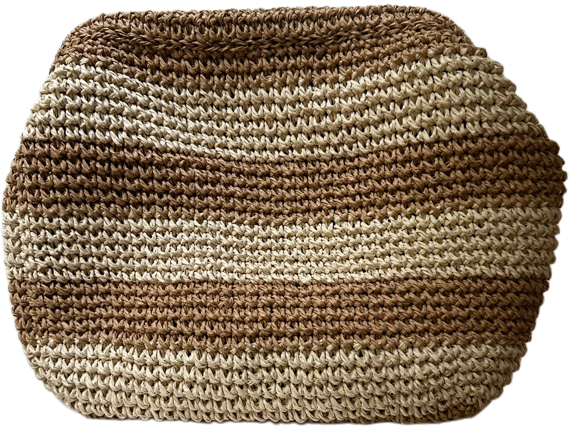 RAFFIA HANDWOVEN CLUTCH BAG -  TAN/BEIGE - CIE CIE