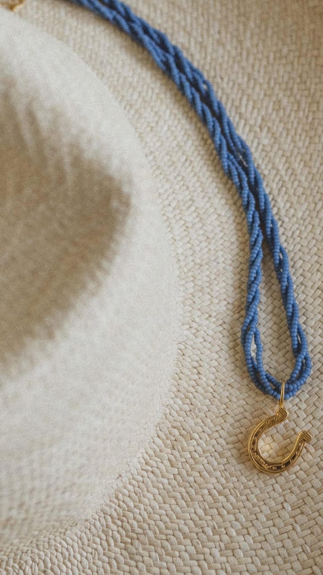 LADY LUCK NECKLACE - FADED DENIM - ANNI LU