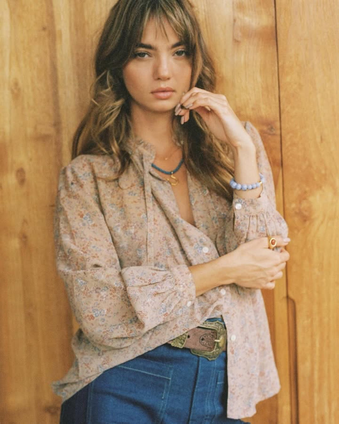 LADY LUCK NECKLACE - FADED DENIM - ANNI LU