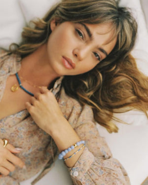 LADY LUCK NECKLACE - FADED DENIM - ANNI LU