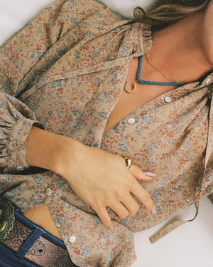 LADY LUCK NECKLACE - FADED DENIM - ANNI LU