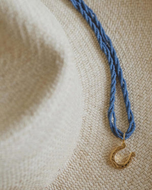 LADY LUCK NECKLACE - FADED DENIM - ANNI LU