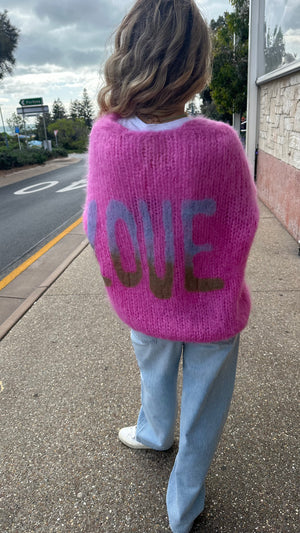 CHARLOTTE MOHAIR CARDIGAN - CANDY PINK - LES TRICOTS D'O