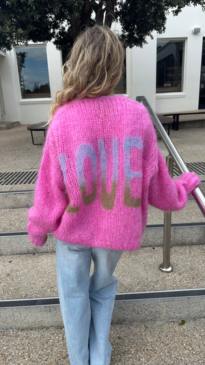CHARLOTTE MOHAIR CARDIGAN - CANDY PINK - LES TRICOTS D'O