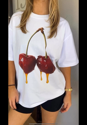 COME GET YOUR HONEY OVERSIZE TEE - LUCENT WHITE - MAKU