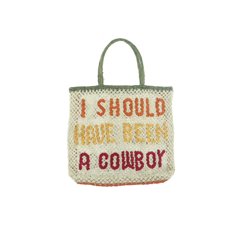 I SHOULD HAVE BEEN A COWBOY LARGE WORD BAG - NATURAL - THE JACKSONS
