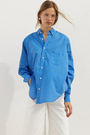 JERRY SHIRT - BLUE - BLANCA