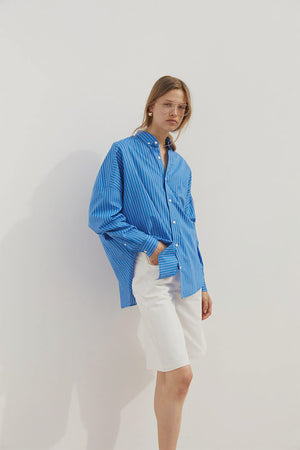 JERRY SHIRT - BLUE - BLANCA