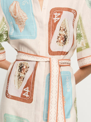 COASTLINE SHIRT MIDI DRESS - COASTLINE - KIVARI