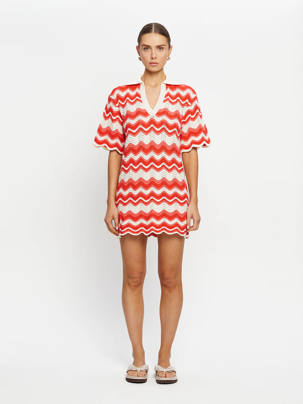 LEIGHTON MINI DRESS - CORAL - KIVARI