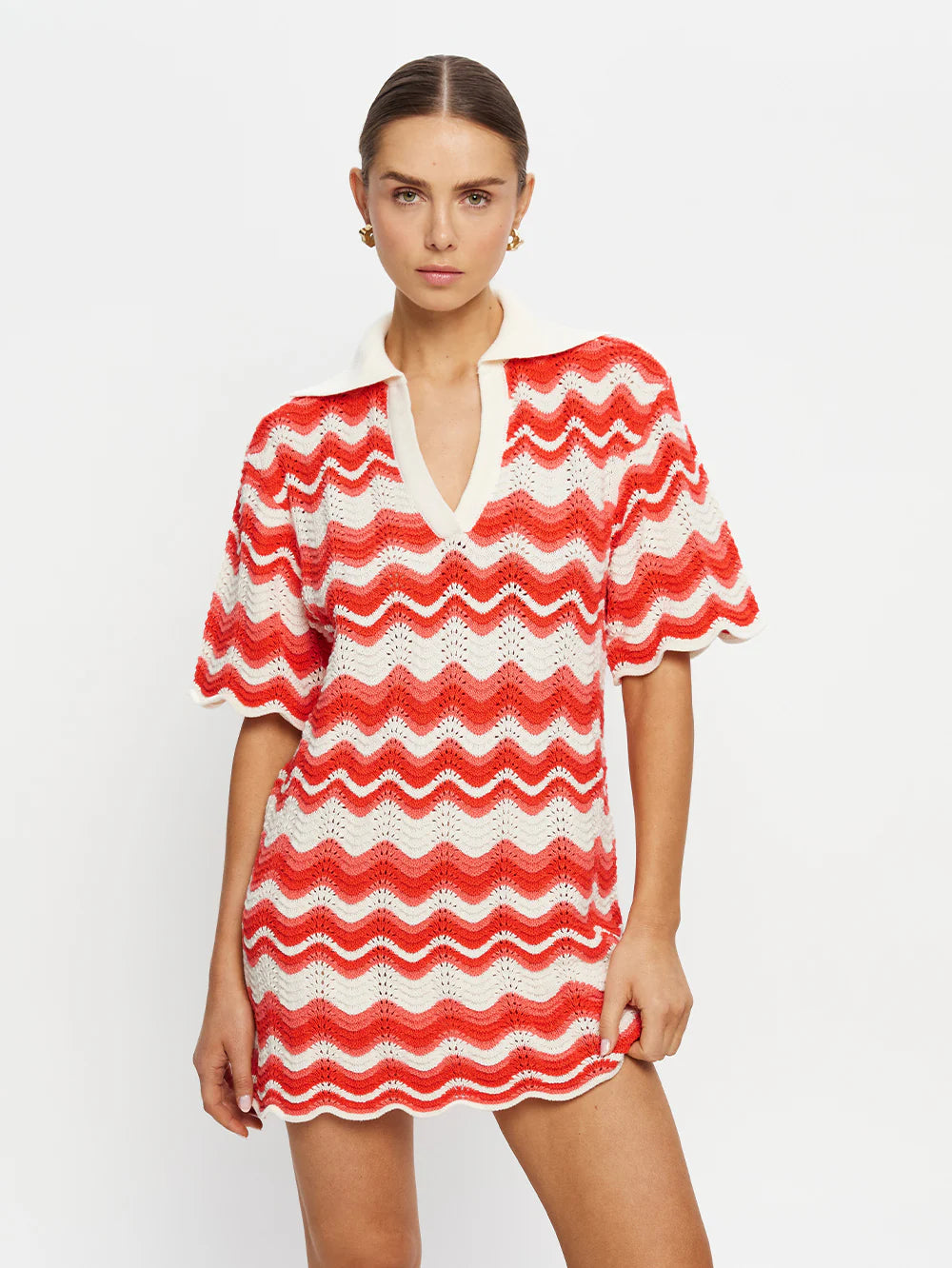 LEIGHTON MINI DRESS - CORAL - KIVARI