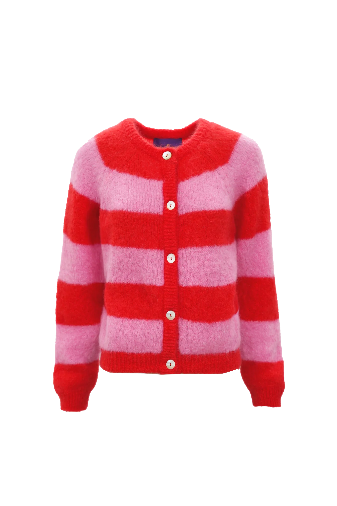 ALICE CARDIGAN STRIPED - CANDY PINK / RED - LES TRICOTS D'O