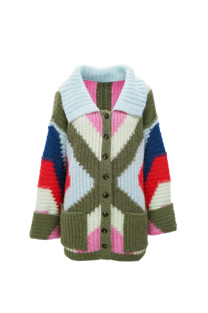 CAMILLE VEST MULTICOLOR - MINT/PINK/COBALT - LES TRICOTS D'O