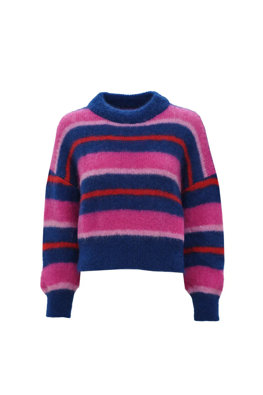COCO MOHAIR PULLOVER - STRIPE MULTI - LES TRICOTS D'O