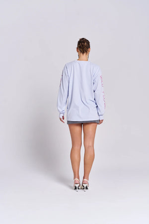 WILDFLOWER LONG SLEEVE TOP - SOFT BLUE - MAKU