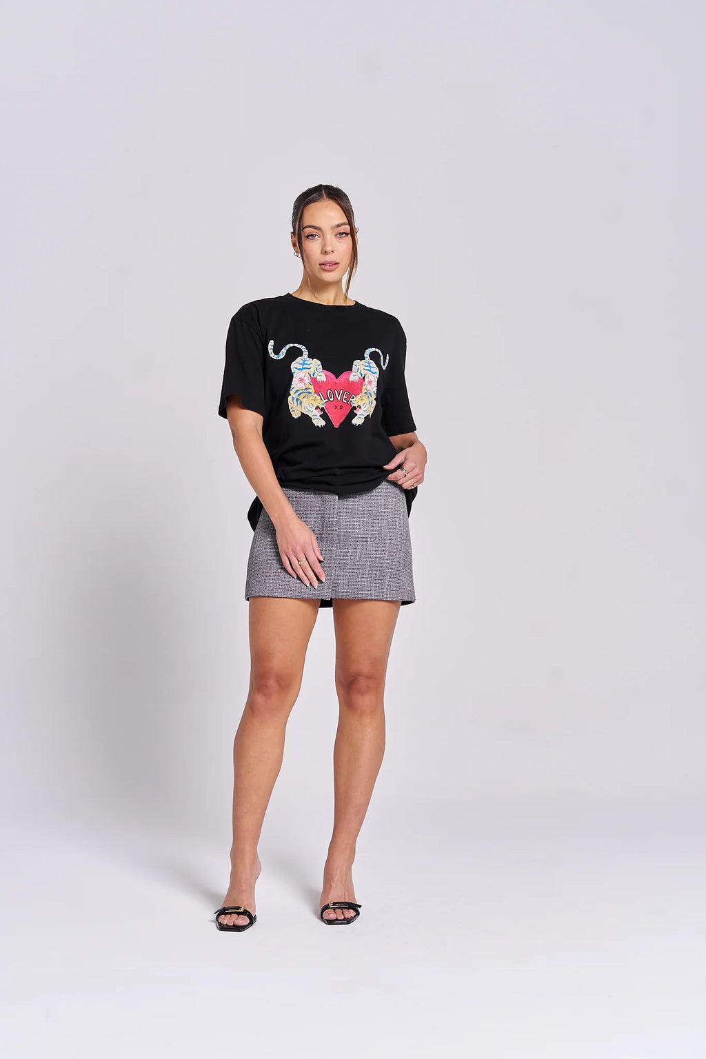 LOVER TEE BOYFRIEND - BLACK - MAKU