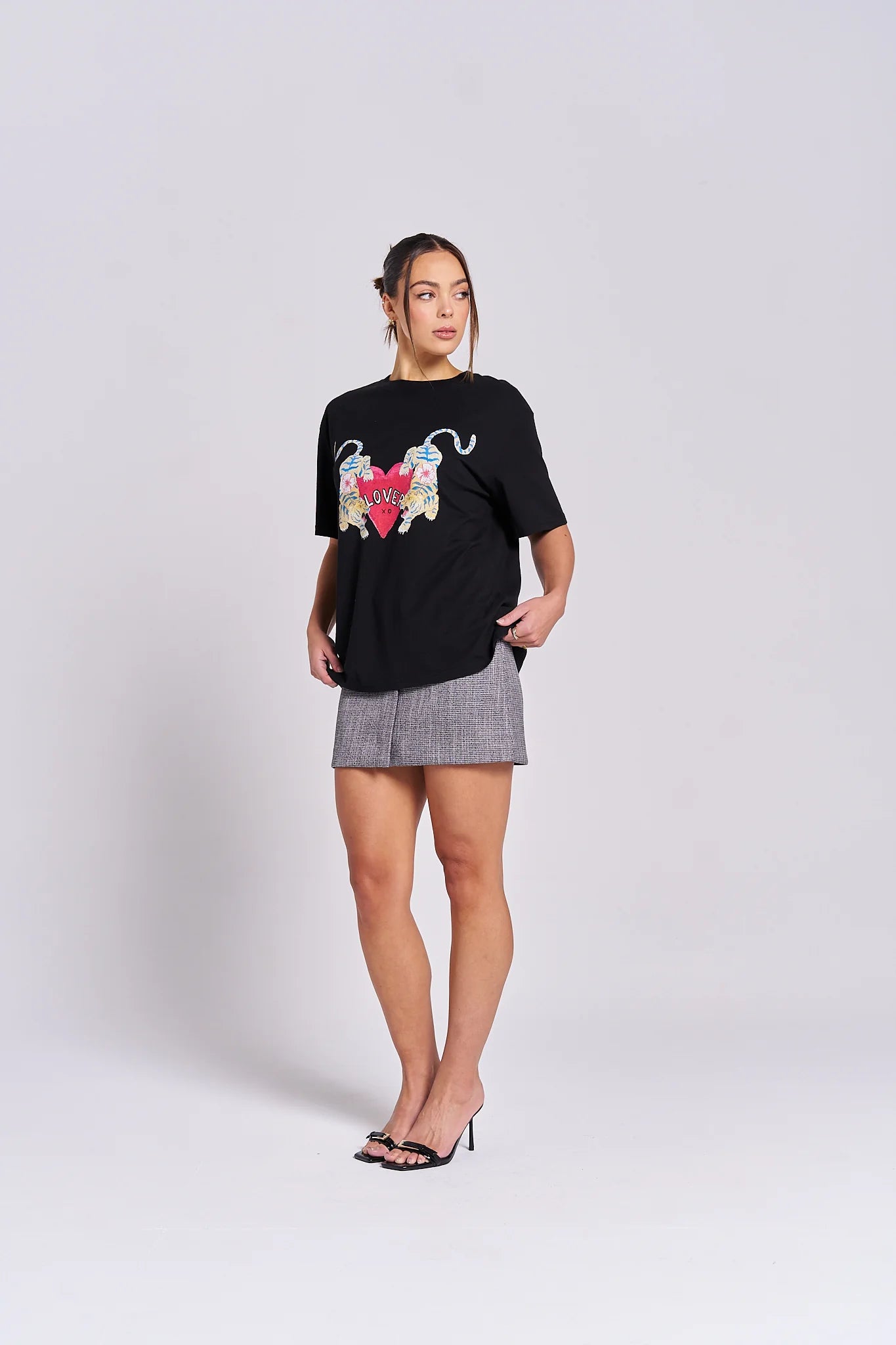 LOVER TEE BOYFRIEND - BLACK - MAKU