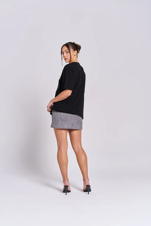 LOVER TEE BOYFRIEND - BLACK - MAKU