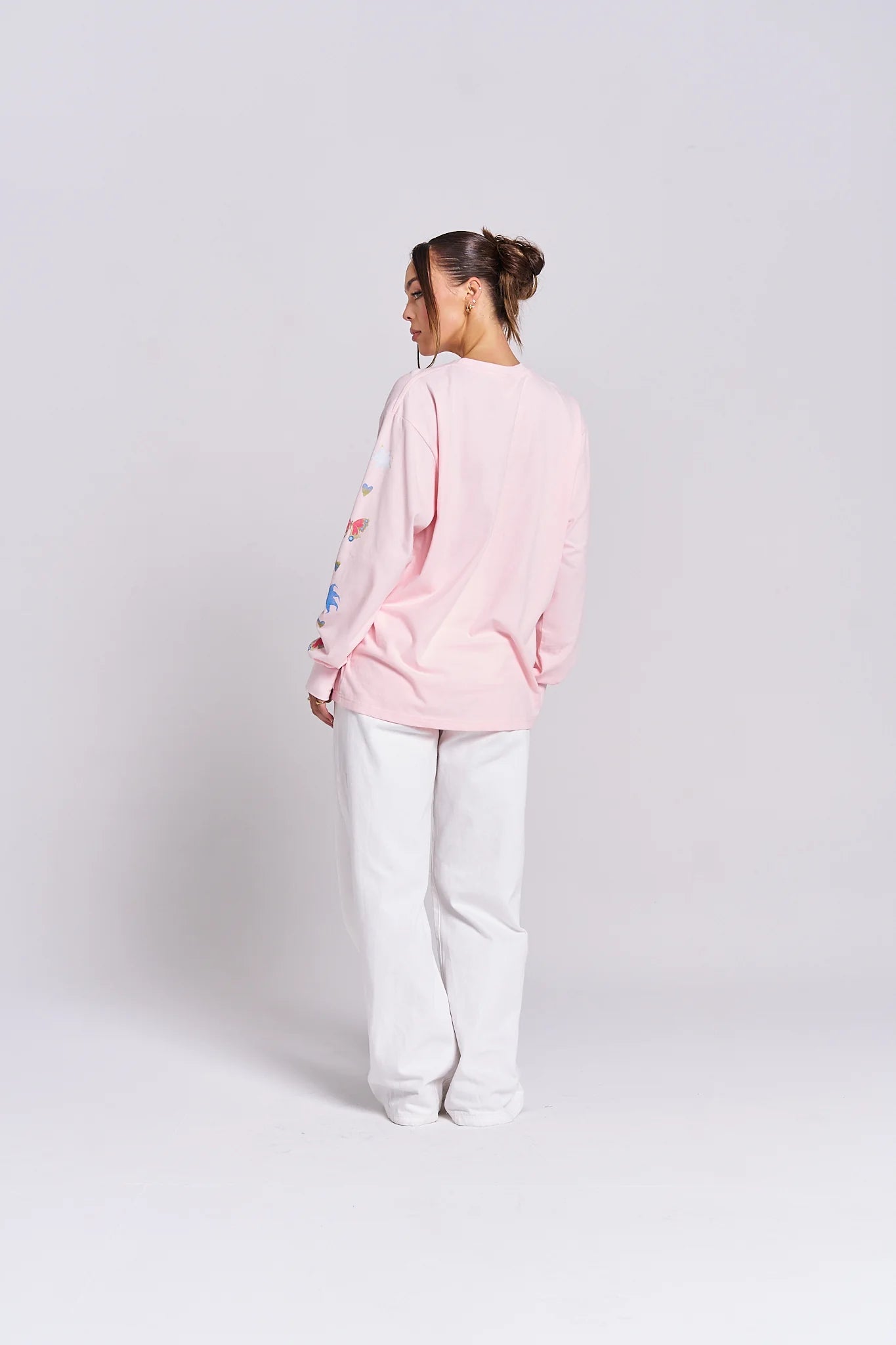 LOVE BUG LONG SLEEVE TOP - BABY PINK - MAKU