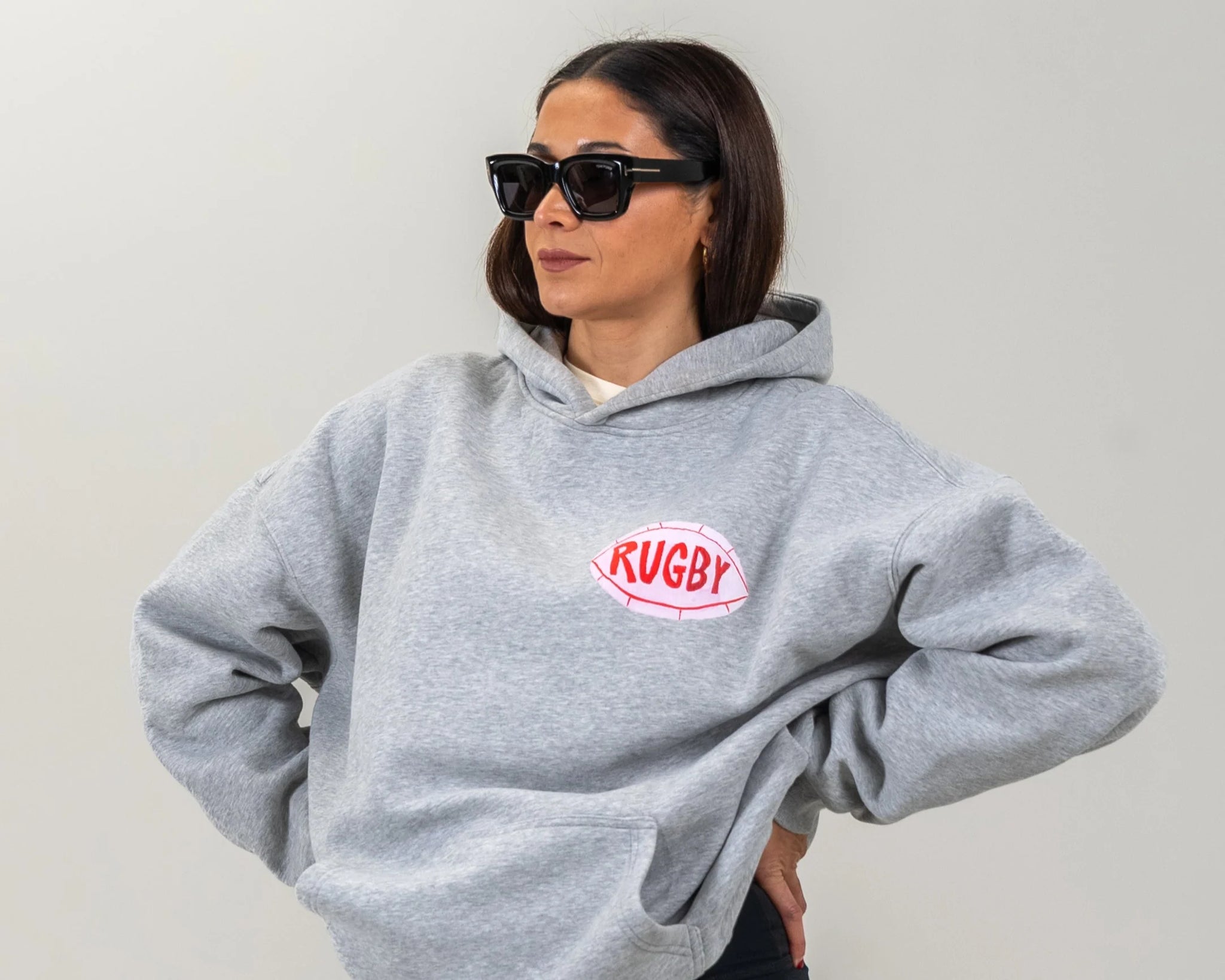 RUGBY UNISEX HOODIE - GREY - MAKU