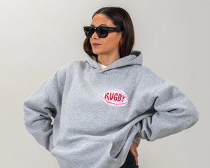 RUGBY UNISEX HOODIE - GREY - MAKU