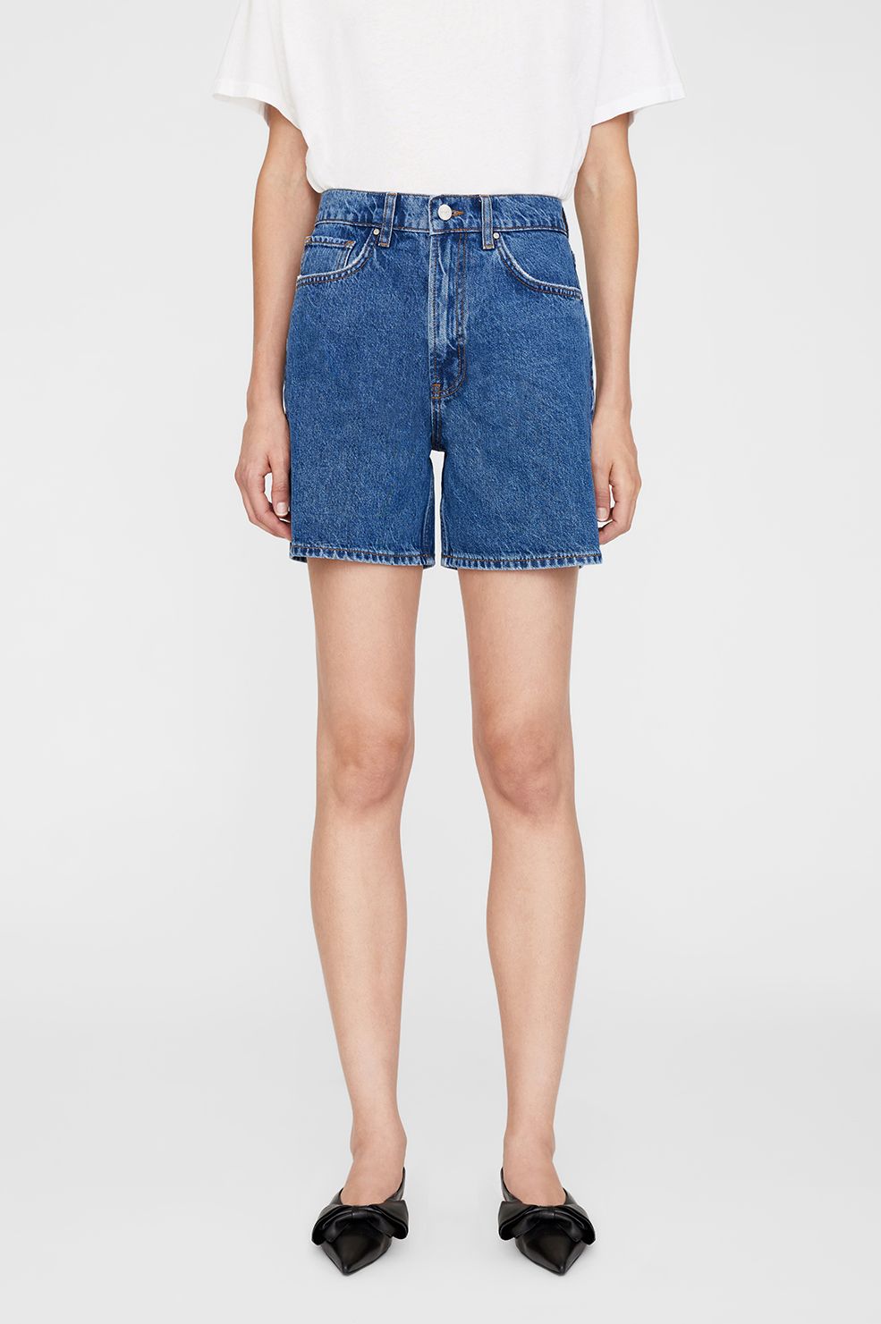 KAT SHORT - MEDIUM INDIGO - ANINE BING