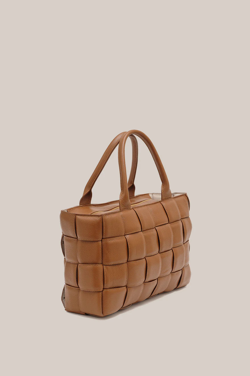 MARGOT XL WOVEN TOTE - TAN - VESTIRSI