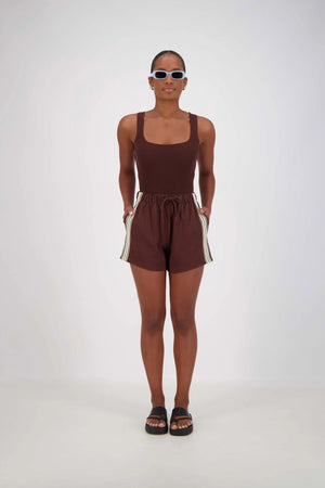 PANAREA SHORTS - BROWN - JASMINE ALEXA