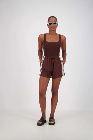 PANAREA SHORTS - BROWN - JASMINE ALEXA