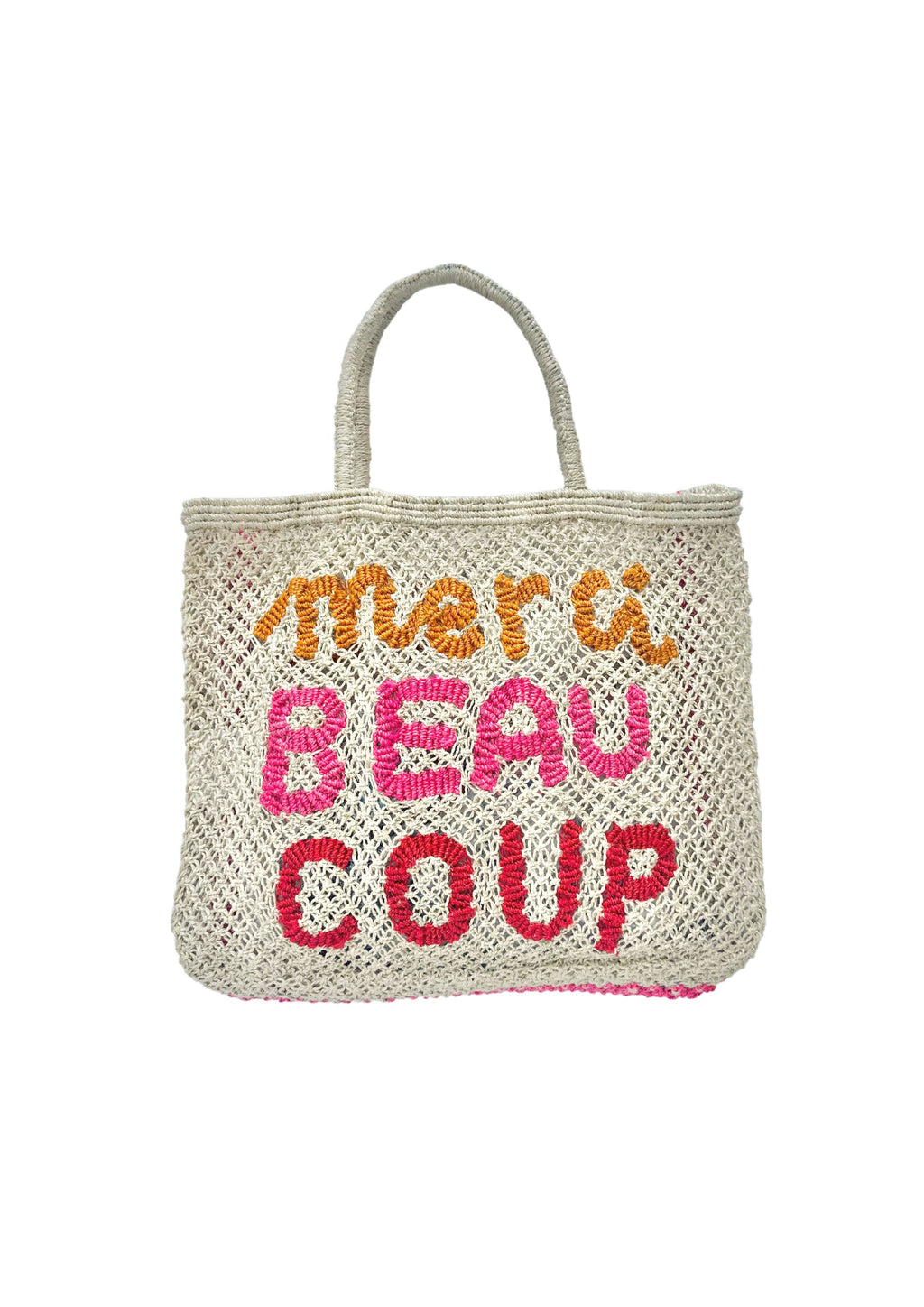 MERCI BEAU COUP BAG LARGE - NATURAL / TANGO/ PINK / SCARLETT - THE JACKSONS