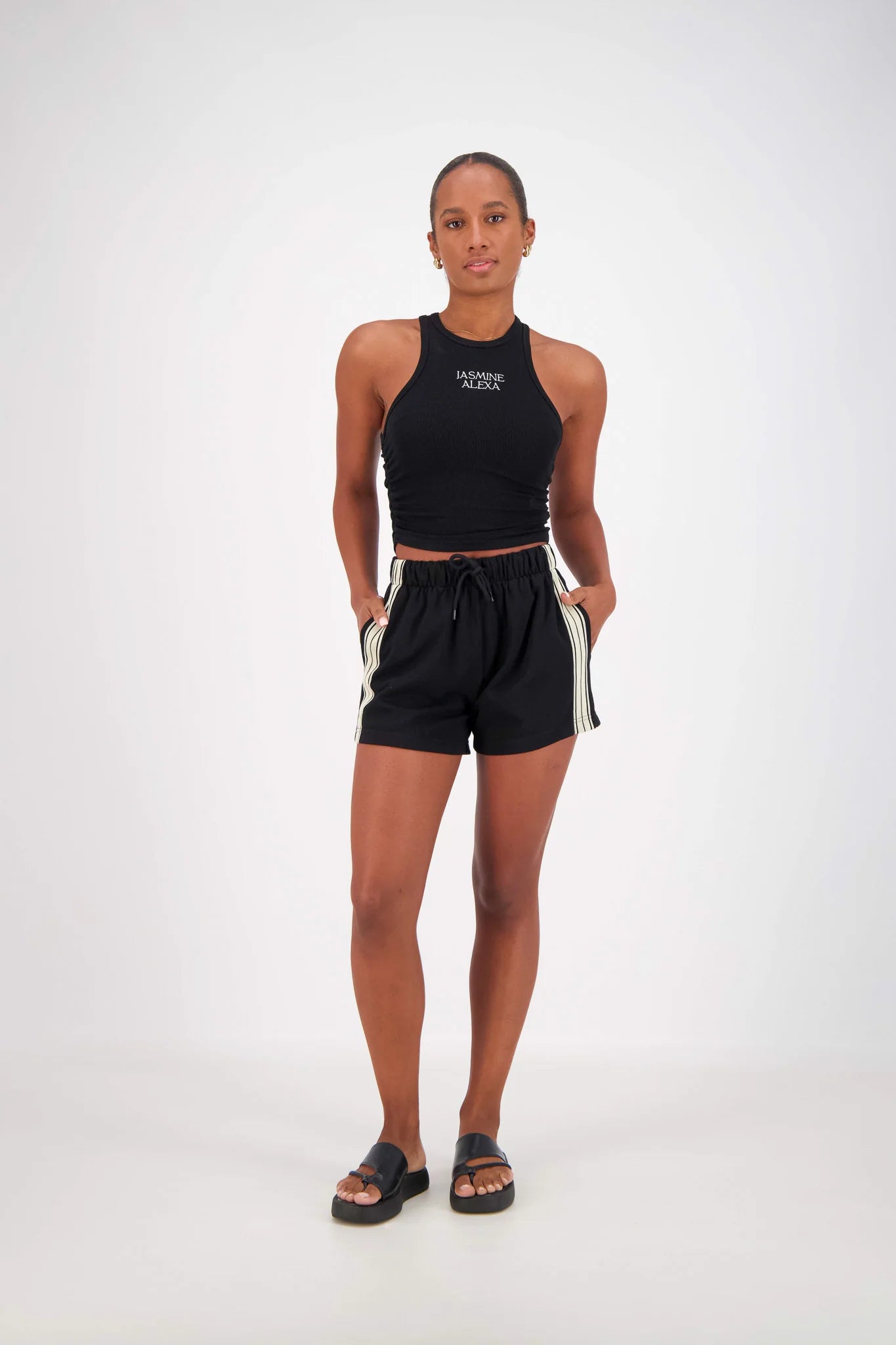 PANAREA SHORTS - BLACK - JASMINE ALEXA