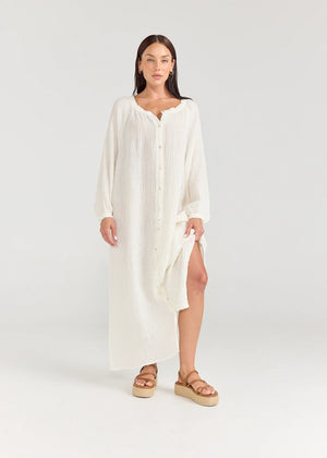 SIENNA DRESS - WHITE - PIPPA RIDLEY