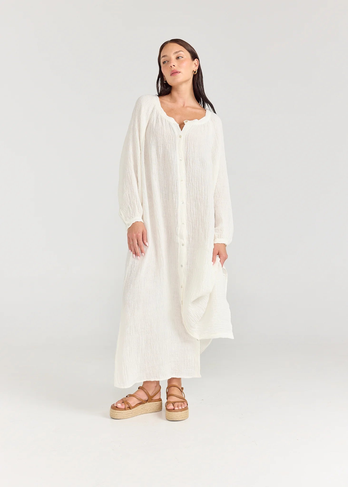 SIENNA DRESS - WHITE - PIPPA RIDLEY – EMIA FASHION