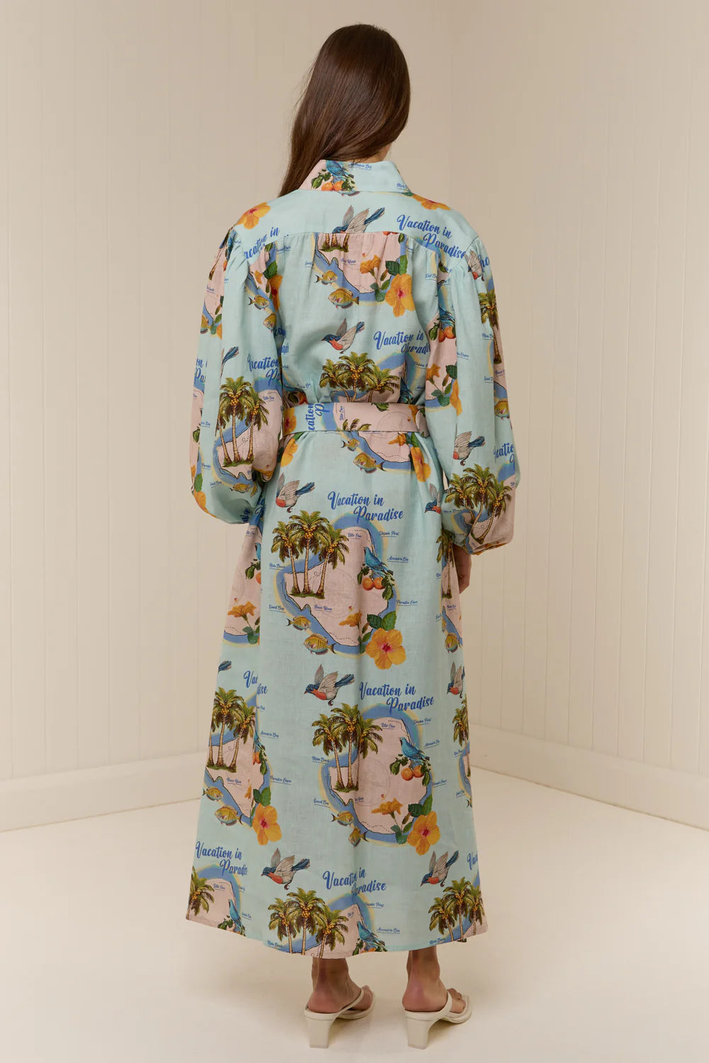 NODDY DRESS - PALM PARADISE - PALM NOOSA