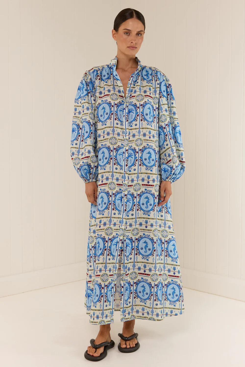 NODDY DRESS - LAGOONA TILE - PALM NOOSA