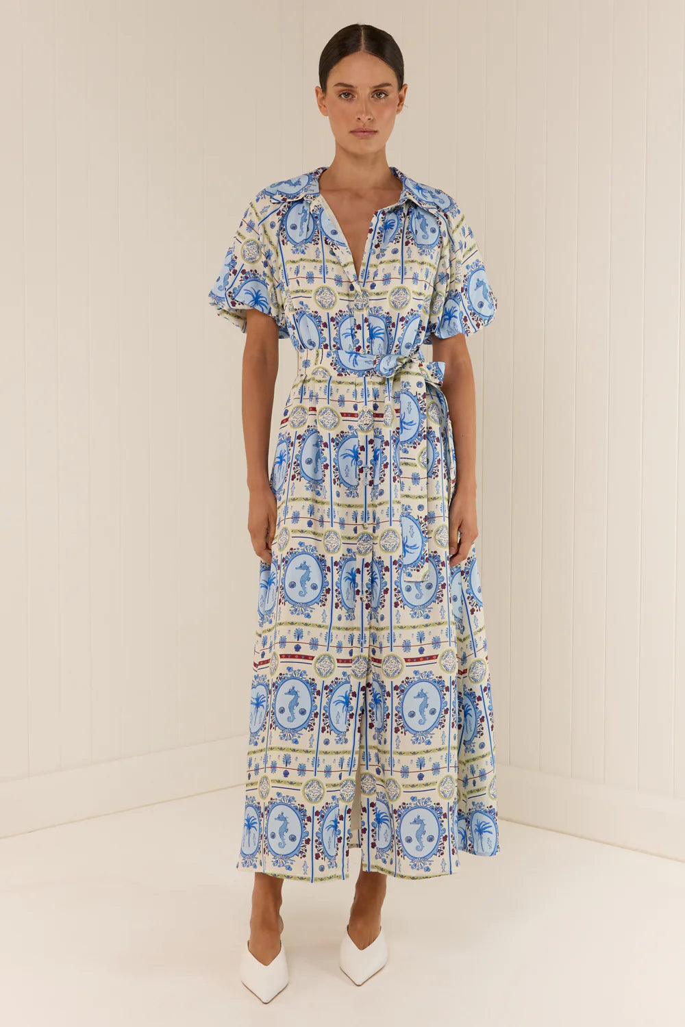 CARLA DRESS - LAGOONA TILE - PALM NOOSA