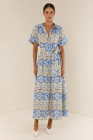 CARLA DRESS - LAGOONA TILE - PALM NOOSA