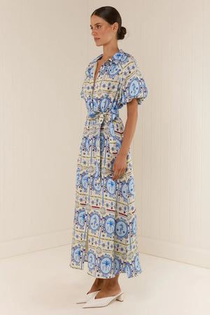 CARLA DRESS - LAGOONA TILE - PALM NOOSA