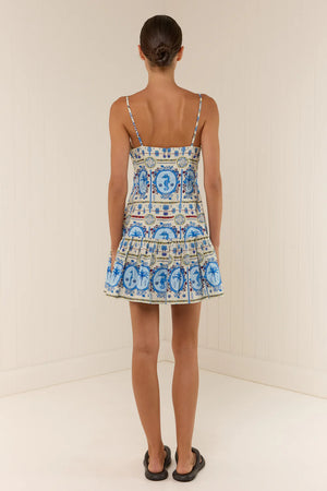 LIMA MINI DRESS - LAGOONA TILE - PALM NOOSA